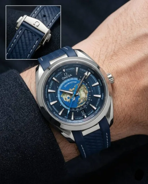 Omegha Seamaster Aqua Terra 150M Quartz World Map