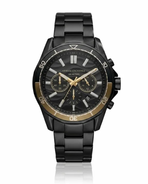 Armaani Exchange 100 Meters Black Dial