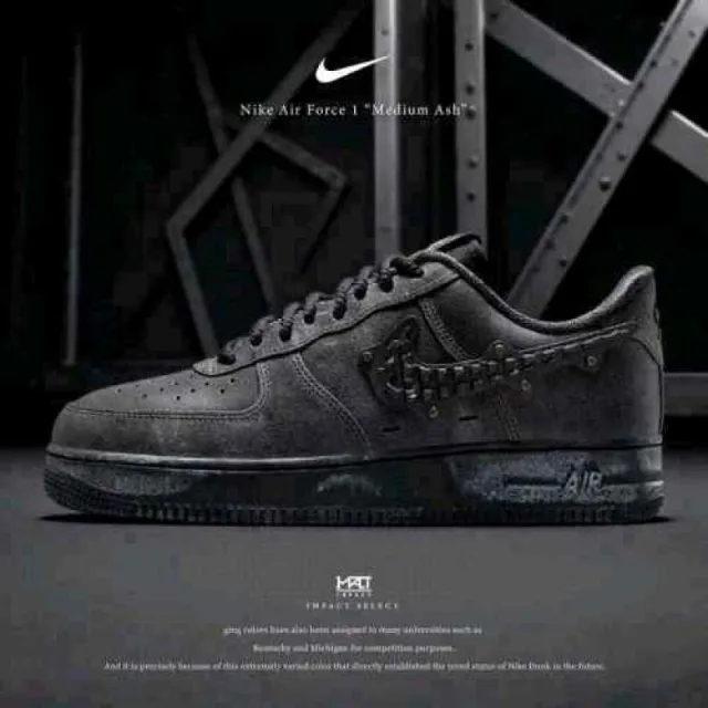 Nikkee AirForce 1 Low Medium Ash Black 439