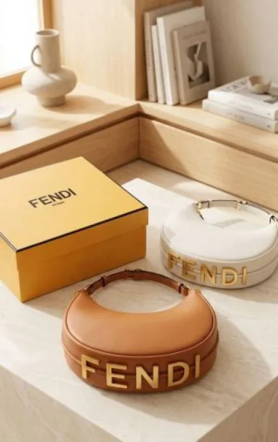 FENDY FENDGRAPHI MOON HANDBAG WITH BOX 6678