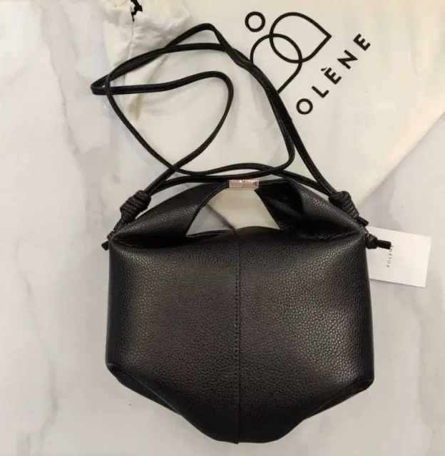 Polenne Beri Textured Leather Shoulder Bag With Box And Dust Bag (Black) (P06594)