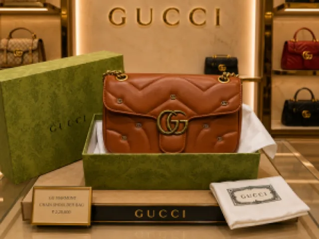 guchi GG MARMONT SHOULDER BAG WITH DUST BAG FOLDING BOX 6355