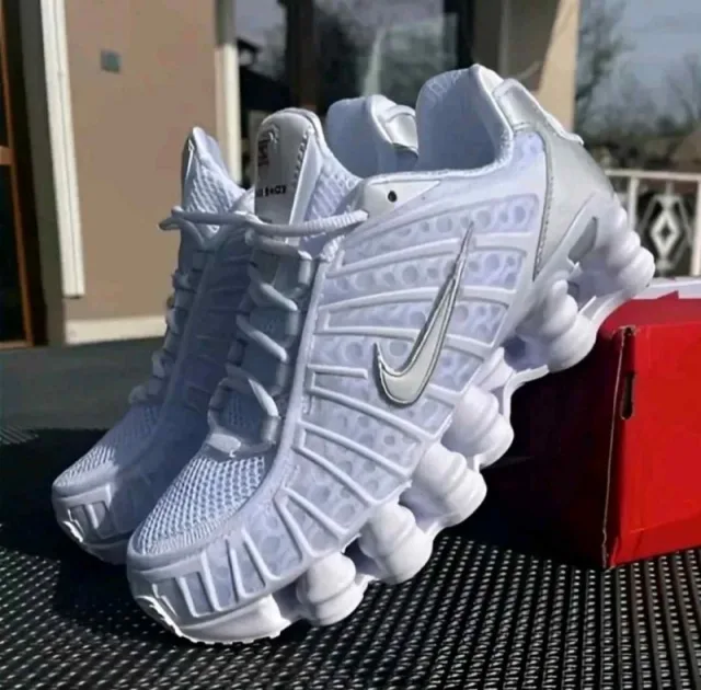 Nikke Shox TLWhite Metallic Silver