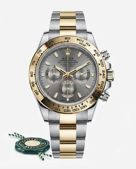 Rolee_x Daytona chronograph Two Tone Gold Grey Dial