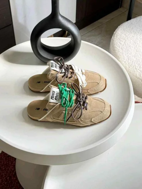 New Balence x Miu Miu 530 SL mule in faded suede