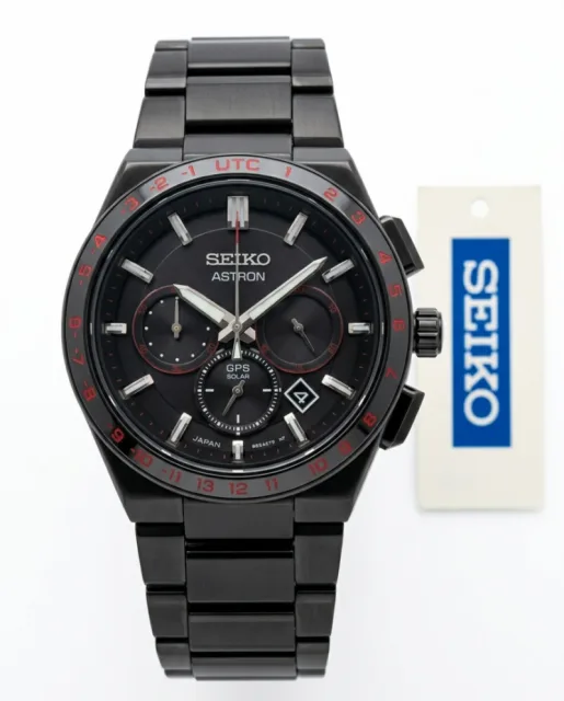 Seiko Astron Black Red Dial