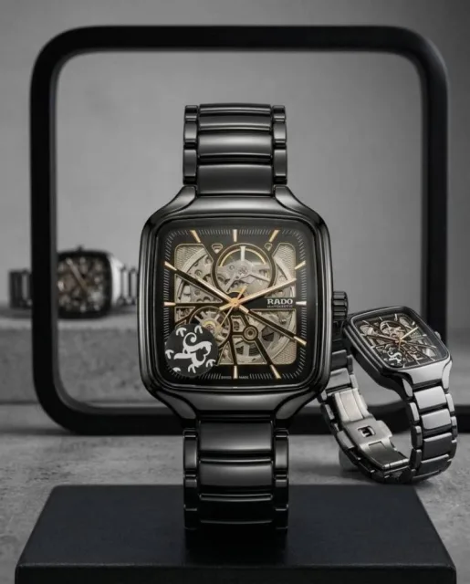 Radd_o True Square Automatic Ceramic Black-Gold