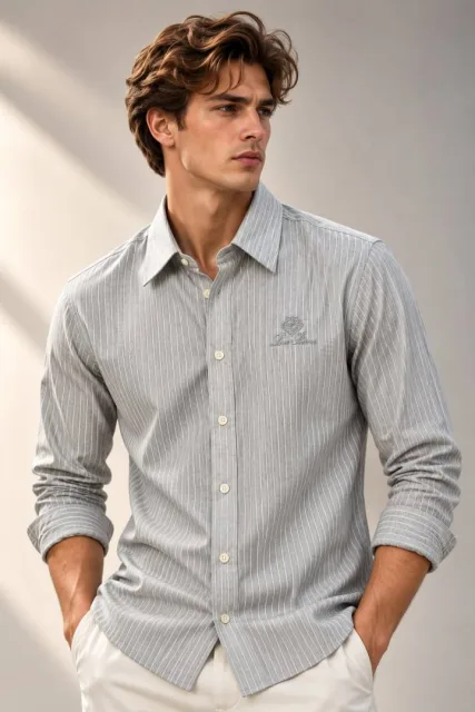 LORO PIANA Premium Quality Store Article Linen Shirt GZ_0591