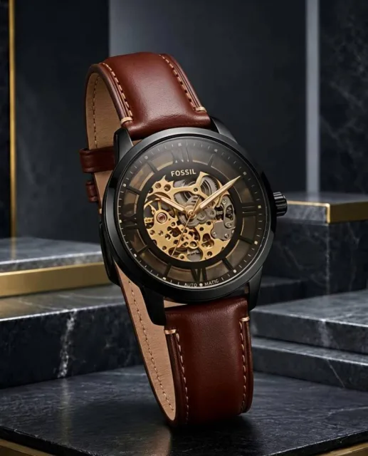 Fossii_l Townsman Brown-Black Automatic
