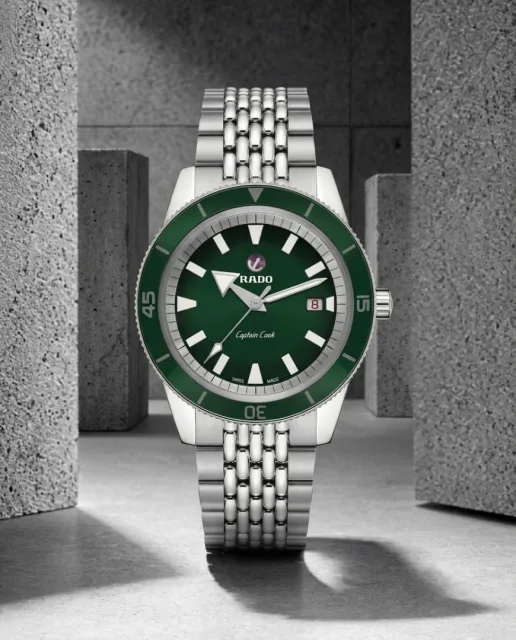 Raddo Captain Cook Automatic watch silver green