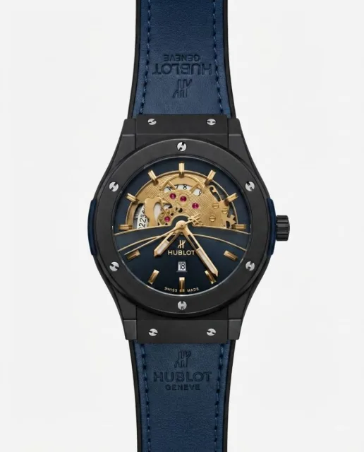 Hublot Big Bang Tourbillon Blue Leather