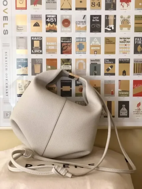 Polenne Beri Textured Leather Shoulder Bag With Box And Dust Bag (White) (P06594)