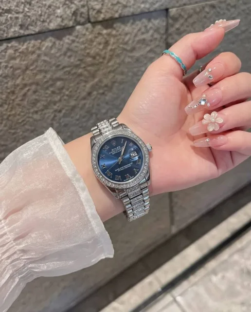 Rollex Date Just Ladies Blue