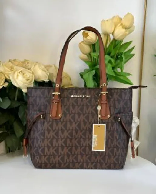 Micheal Kors MK Voyager Tote Bag With Side Pocket & Dust Bag 6418
