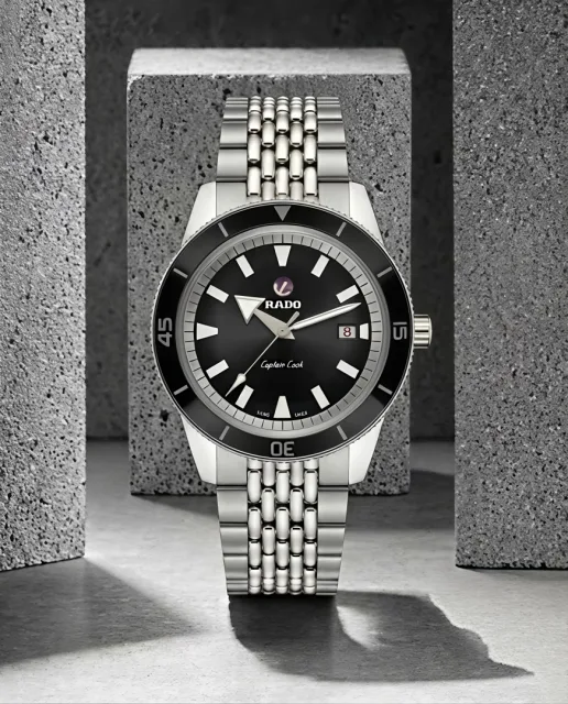 Raddo Captain Cook Automatic watch silver Black