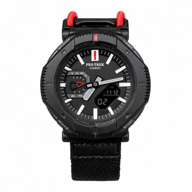 Casio Pro Trek PRJ-B001B-2 black white Red