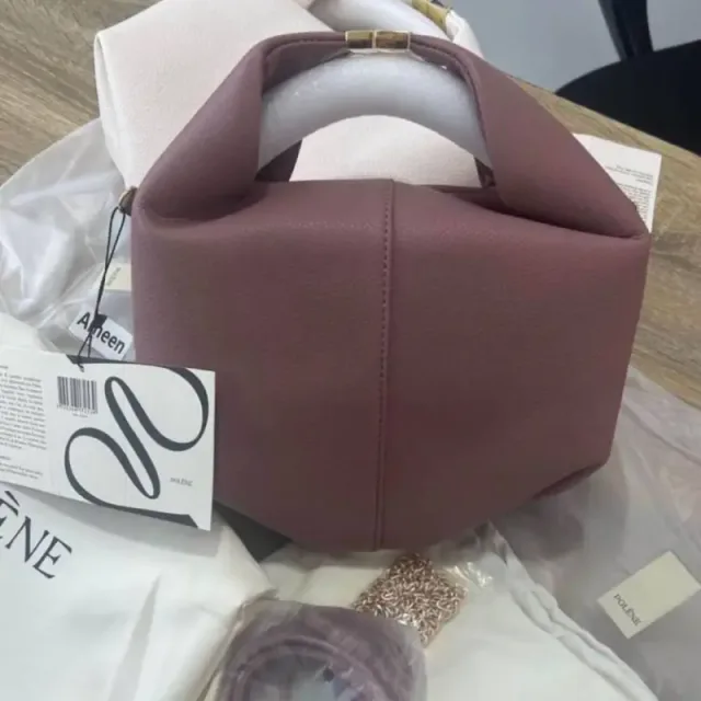 Polenne Beri Textured Leather Shoulder Bag With Box And Dust Bag (Lilac Purple) (P06594)