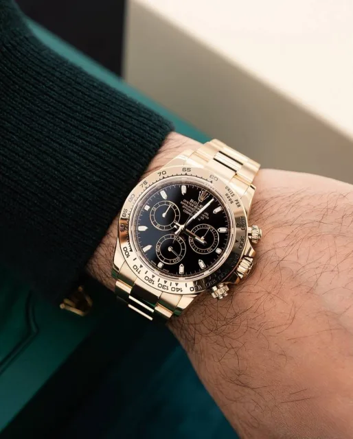Rolee_x Oyster Perpetual Daytona Chosmograph Gold-Black