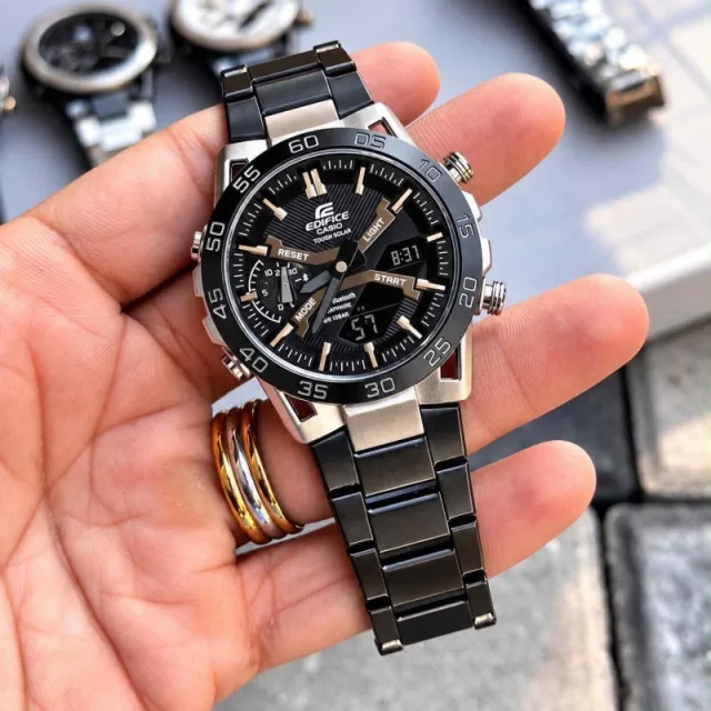 EDIFICE_CASIO_SILVER-CASE-BLACK DAIL