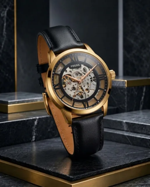 Fossii_l Townsman Black Gold black Automatic