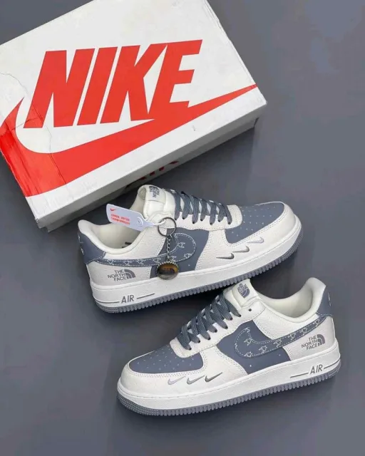 Nikke Airforce 1 x Thee North Face grey of whitee 2702